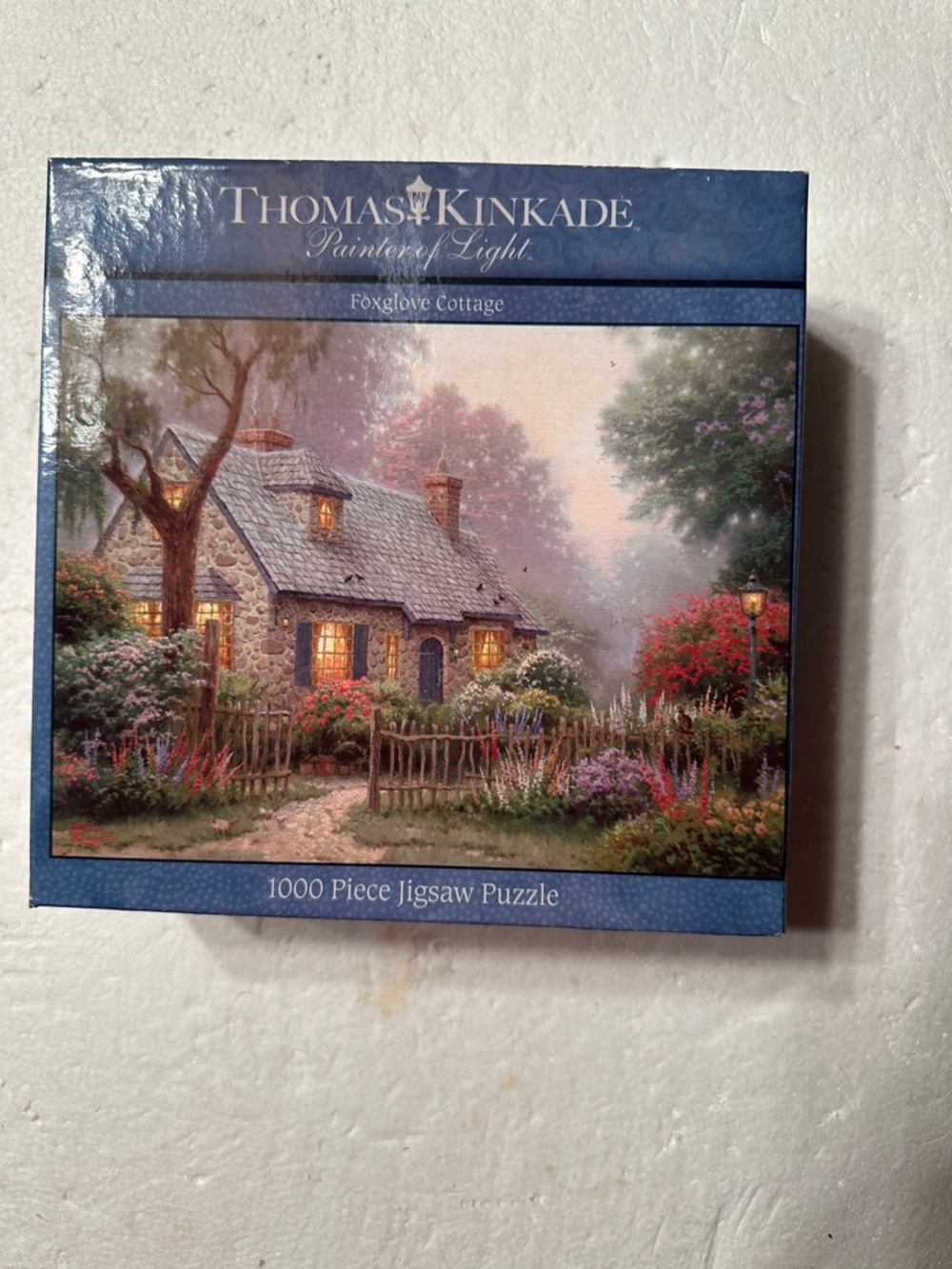 Thomas Kinkade 1000-piece Jigsaw Puzzle “Foxglove Cottage”